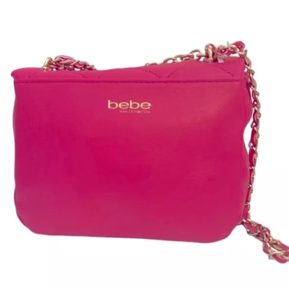 NWT Bebe Wyatt Faux Leather Small Embellished Shoulder Handbag BHFO 7834 - Picture 3 of 6